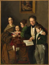The composer Johann Baptist Gänsbacher and his family