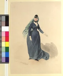 Ida Schuselka-Brüning as Lady Piron in "Maria, Daughter of the Regiment"
