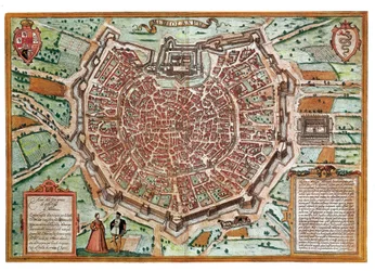 Map of Milan (engraving)