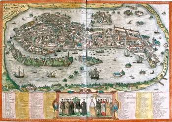 Plan of Venice, Italy