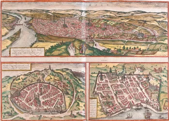 View of Rouen, Nimes and Bordeaux, France