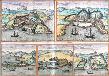 View of Tangier and Safi in Morocco, Ceuta (Spain in Morocco), Arzila or Asilah and Sale in Morocco