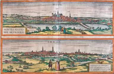 Views of Mons, Belgium and Arras, France