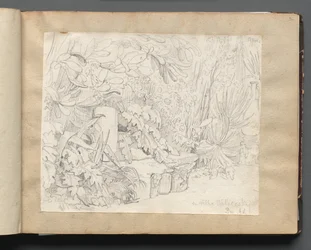 Album with Views of Rome and Surroundings, Landscape Studies, page 03a: In Villa Walkonsky