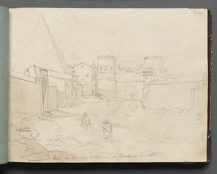 Album with Views of Rome and Surroundings, Landscape Studies, page 06a: Rome von der Porta