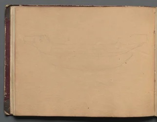 Album with Views of Rome and Surroundings, Landscape Studies, page 19b: Sketch of a boat