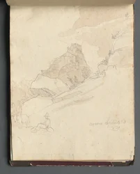 Album with Views of Rome and Surroundings, Landscape Studies, page 33a: Cervera