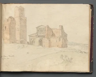 Album with Views of Rome and Surroundings, Landscape Studies, Page 41a: St. Pietro, Toscanella