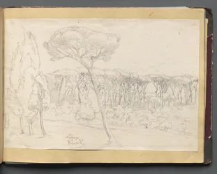 Album with Views of Rome and Surroundings, Landscape Studies, page 46a: Frascati