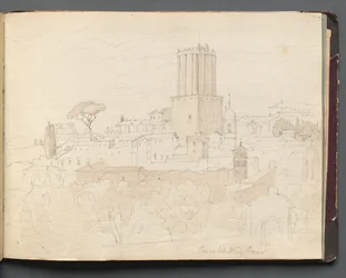 Album with Views of Rome and Surroundings, Landscape Studies, page 47a: Torre del Nero, Rome