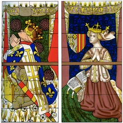Fragment of a Stained Glass Window in Le Mans Cathedral, Mans, France, 1849