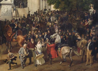 Parade on the Opernplatz in Berlin in 1822 (detail)