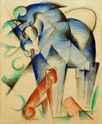 Fabulous Animals (Blue Horse and Red Dog)