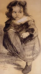 Little Girl with a White Collar