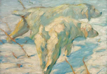 Siberian Shepherd Dogs (Siberian Dogs in the Snow)