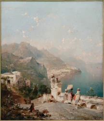 Elegant Ladies Overlooking the Gulf of Salerno