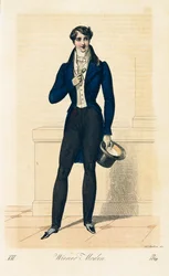 Gentleman with dark blue overskirt
