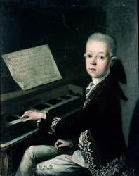Portrait of Carl Graf Firmian at the piano (formerly thought to be Wolfgang Amadeus Mozart)
