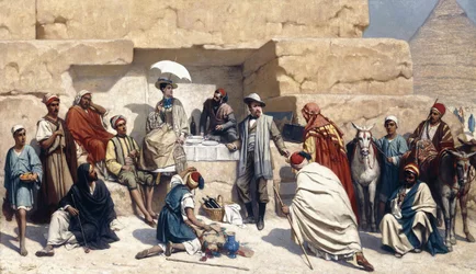 The Visit to the Pyramids in Gizeh, Egypt