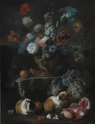 Flower Piece with Guinea Pigs