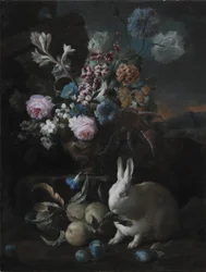 Flower Piece with Rabbit