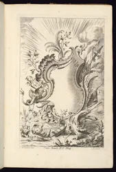Cartouche with Dragon, Book of Cartouches for Different Uses