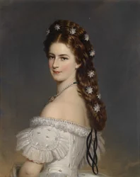 Empress Elisabeth of Austria with Diamond Stars in Her Hair, ca. 1860