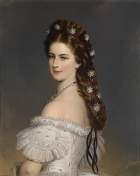 Empress Elisabeth with Diamond Stars in Her Hair, c. 1860
