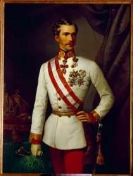 Portrait of Francois Joseph of Austria in ceremonial uniform (1830-1916)