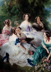 The Empress Eugenie in 1855 Surrounded by the Ladies of Honor
