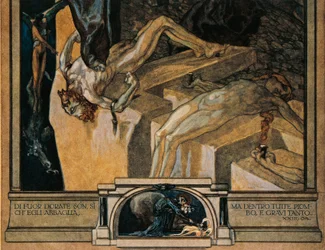 Austria, Vienna, Illustration of Dante Alighieri