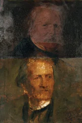 Portrait studies (Moritz von Schwind and Gottfried Semper)