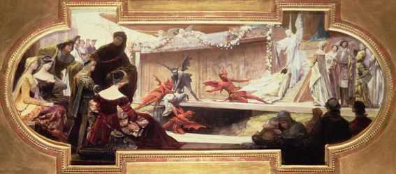 Sketch for a Ceiling Painting Depicting a Scene from a Series on the History of the Theatre