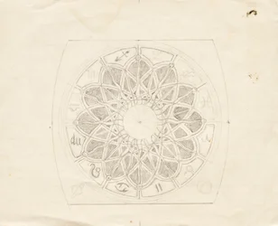 Sketch for the Dial of the Anchor Clock (?)