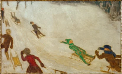 Children Sledding