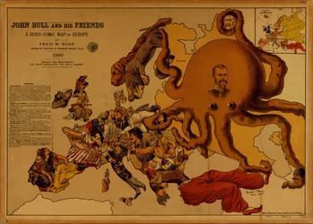 John Bull and his Friends. A Serio-Comic Map of Europe
