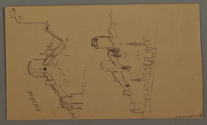 Boat Studies, Cloud Study, Two Buildings, possibly 1868