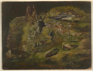 Boulder in the Woods, ca. 1845