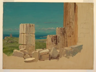 Broken Columns, View from the Parthenon, Athens, April 1869