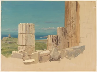 Broken Columns, View from the Parthenon, Athens, April 1869