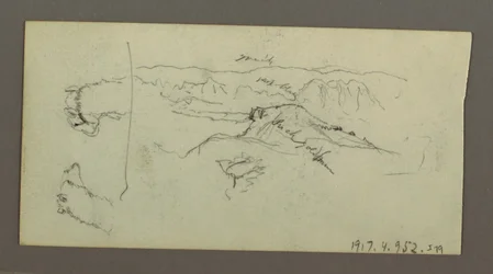Camel Studies, Tree Bush, and Valley, Possibly 1868