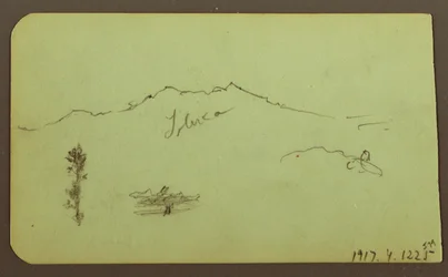 Church; Verso: Mountain Landscape, "Taluca"