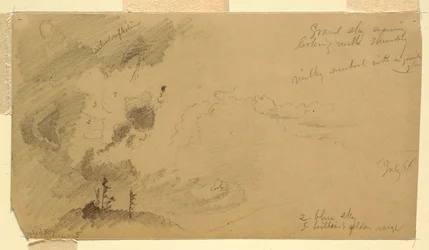 Cloudy Evening Sky Over a Hill Range, July 1866