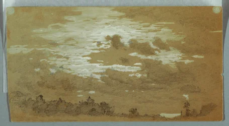 Cloudy Sky over a Wooded Ridge, Niagara, possibly 1858