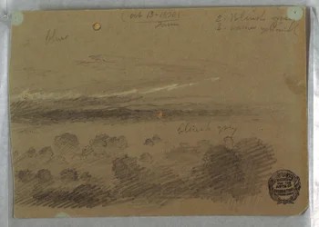 Cloudy Sky and Moon, October 13, 1870