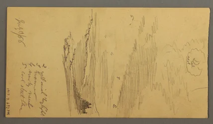 Drawing, Cloudy Sky Over Mountains, July 19, 1866