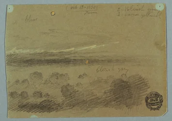 Cloudy sky over mountains, July 19, 1866