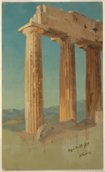 Columns of the Parthenon, Athens, April 21, 1869