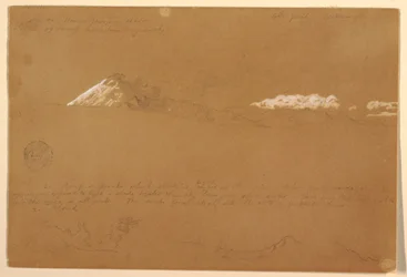 Cotapaxi, Morning, from the Temple of the Sun, Quito, Ecuador, June 24, 1857