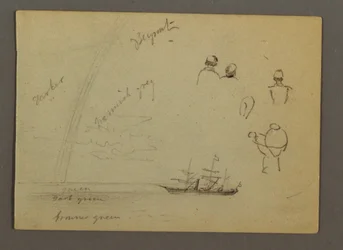 Figure Studies, Sailship, Rainbow, Possibly 1868
